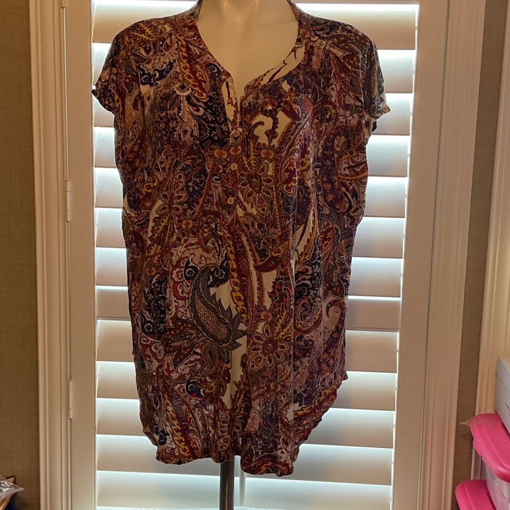 Liz Claiborne Multicolor Paisley Blouse